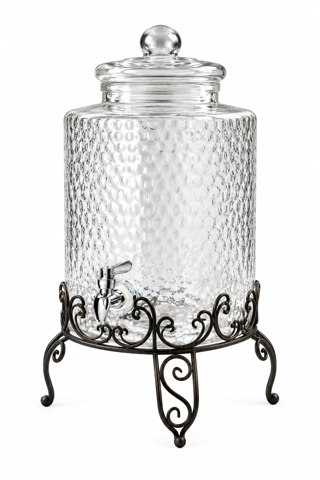 5 Gallon Glass Drink Dispenser w/ Stand