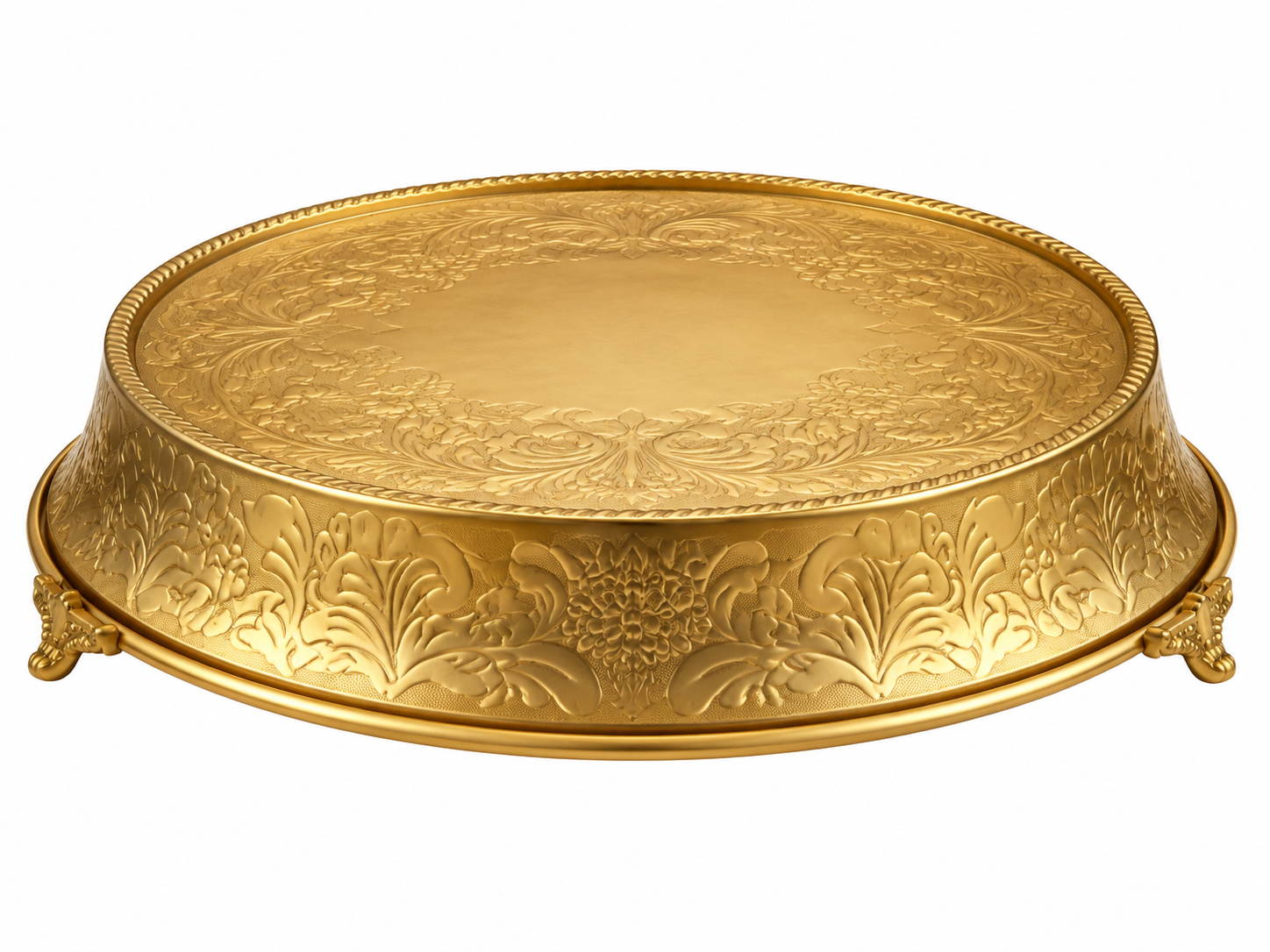 Round Tapered Wedding Cake Stand — Gold, 18"