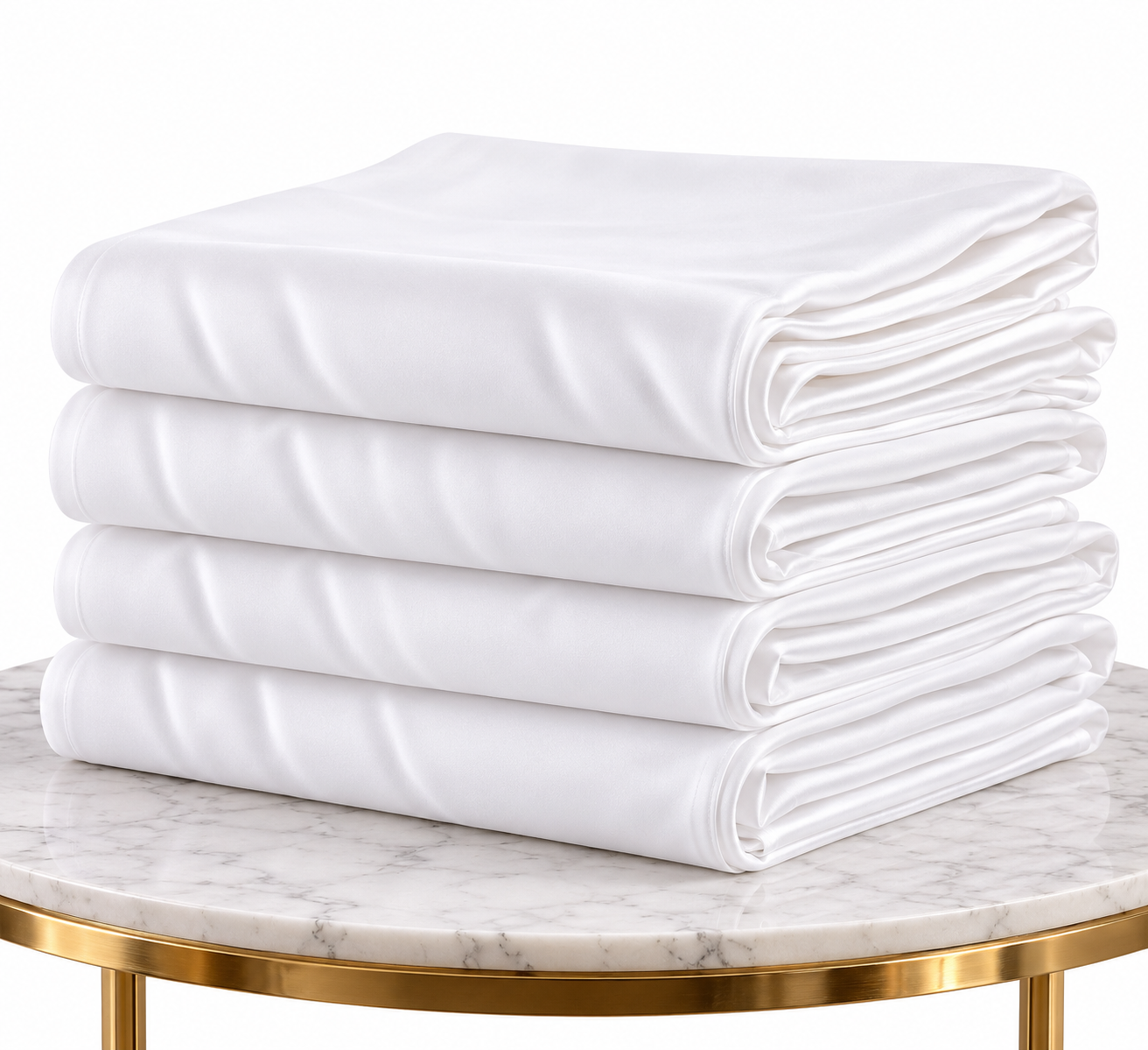 White Polyester Tablecloth, 90" x 132" Rectangle